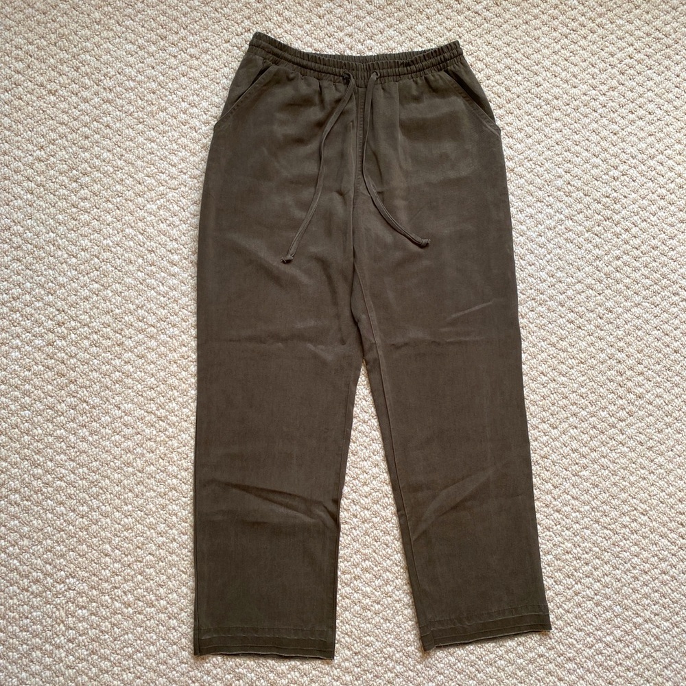 Mumu Blue Size S • Green Relaxed Fit Pants Elastic Waist EUC